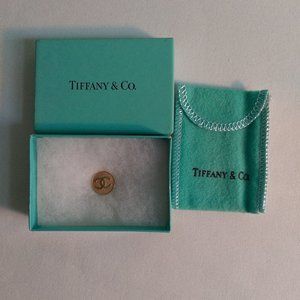 Rare Chanel 14k Gold Logo Brooch Lapel Pin by Tiffany & Co.